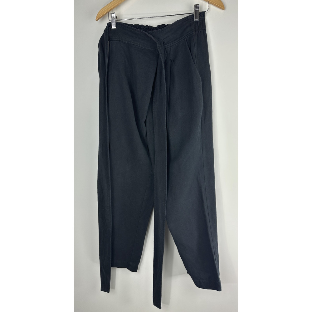 Apiece Apart Isa Wrap Pant Linen Cotton Blend Tie Waist Relaxed Trouser Size 4 - Picture 2 of 16